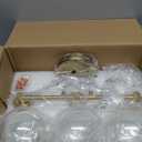 VONLUCE Bathroom Light Fixtures, 3Light Bathroom Vanity Light with Globe Glass Shades E26 Sockets, Vanity Lights Over Mirror for Bedroom Hallway Living Room, Gold Finish