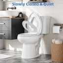 Toddler Toilet Seat White Elongated Toilet Seat with Toddler Seat, Quick-Release & Slow-Close Hinges, Child & Adult Friendly, Fits 19-Inch Elongated Toilets, Perfect for Family Bathroom Training