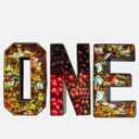 13.7" Gold Cardboard Letters ONE for Charcuterie, Large Fillable Candy Gift Box  Hollow Gift Tray for Cupcakes, Candies & Birthday or Anniversary Decorations