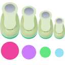 UCEC Craft Hole Punch, 2+1.5+1+5/8Inch Circle Punch, Circle Hole Punch, 4 Pcs Paper Punches for Crafting, Cardboard, Office Supplies, Back to School Supplies