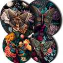 Butterfly Electric Stove Burner Covers, Set of 4 Round 8 Inches and 10 Inches, Gas Metal Cover, Cooktop Decorative, Home Decor, Kitchen Decor