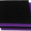 96 Pack Allxinlog Absorb the echo Acoustic Foam Panel Wedge Studio Soundproofing Wall Tiles 12" X 12" X 1" (48Purple+48Black)