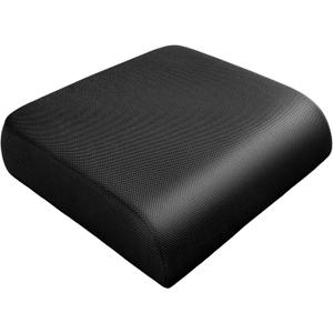 YOUFI Extra Thick Large Seat Cushion -19 X 17.5 X 4 Inch Gel Memory Foam Cushion with Carry Handle Non Slip Bottom - Pain Relief Coccyx Cushion for Wheelchair Office Chair (Black (1PACK)) (Large(19''x17.5''x4''))