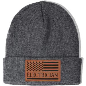 Firefighter Electrician Welder Beanie Hat Gifts for Men Dad Husband Birthday Students Graduation Gifts Accessories Gear Stuff (Eb-grey)