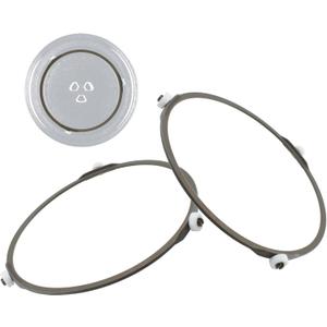 Microwave Turntable Ring, 7" Microwave Oven Glass Plate Tray Support, Rotating Roller Support Ring with 14 mm Rollers (2 PCS)