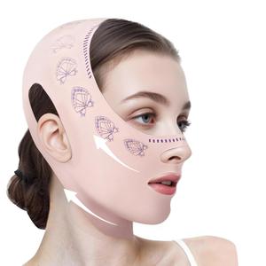 Chin Strap for Sleeping, Reusable Double Chin Reducer Eliminator for Women, V Line Lifting Mask Face Slimming Strap, Breathable Jawline Exerciser Lifting & Firming Prevent Sagging (1 Pcs Pink)