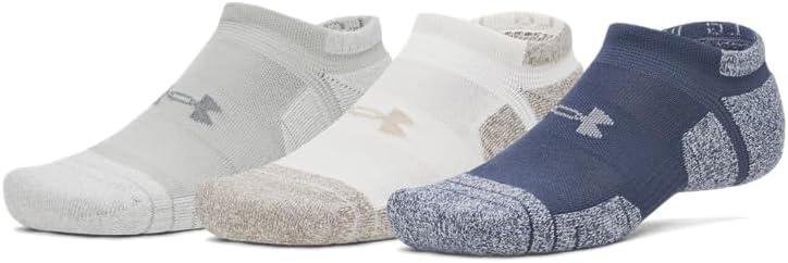 Under Armour Unisex Adult Performance Tech Pro No Show Socks (3-Pack) (L)
