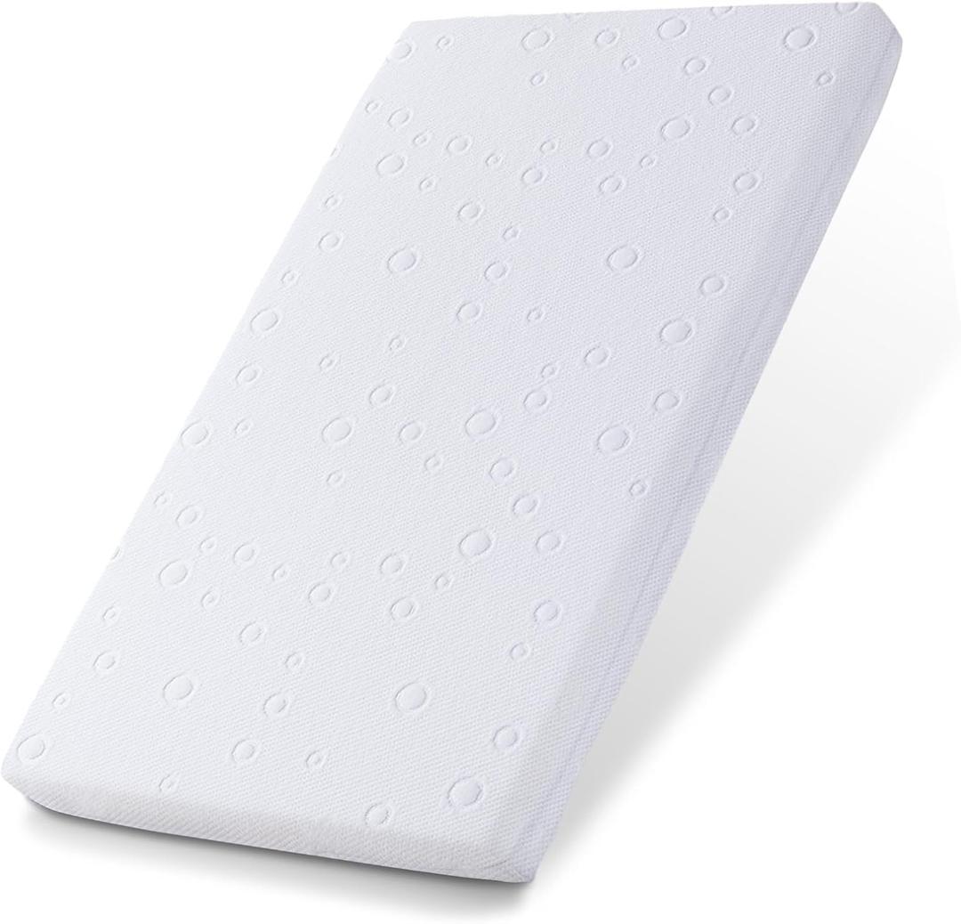 Baby Bassinet Mattress, 42" x 24" x 2" Dual Sided Gel Memory Foam Mattress with Breathable Removable Soft Cover Fit for Baby Bjorn, Guava Lotus and Dream on Me Travel Crib Light Playard, Retangle 42" x 24" x 2"