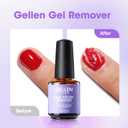 2 x Gellen Gel Nail Polish Remover Kit, Gel Polish Remover for Nails with Liquid Latex Tape Cuticle Oil and Manicure Tools, Quick & Easy Gel Remover in 3-5 Minutes, No Soaking Or Wrapping (0.57 Fl Oz (Pack of 3))