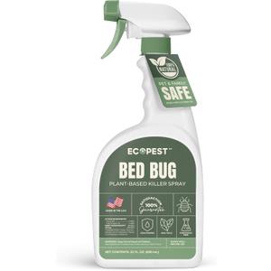 Bed Bug Spray Natural, Plant-Based Killer for Bed Bugs, Eggs & Nymphs | Fabric & Mattress-Safe Home Treatment for Indoor Use | Child & Pet Safe, Low Odor, Eco-Friendly (22 oz)