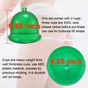 Elitzia Vacuum Cups for Butt Lifting 3000ML/101Fl.oz Extra-Large Buttocks Cups 9.05" Bottom Diameter x 6.69" Height Vacuum Therapy Machine Accessories 1 Pair Body Shaping & Lifting ETHX005 (Emerald)