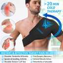 Shoulder Ice Pack Rotator Cuff Cold Therapy Flexible Reusable Gel Ice Cold Pack Compression Wrap for Injuries Pain Relief & Tendonitis, Recovery After Shoulder Surgery, Swelling(Black)