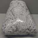 Bigacogo Chunky Knit Throw Blanket for Couch, 40x40 inches, 100% Hand Knitted with Thick Jumbo Chenille Yarn, Cozy Soft Large Rope Knot Cable Crochet Blankets for Sofa Bed Living Room, Light Grey