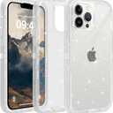 for iPhone 12 Pro Max & 13Pro Max Case Clear, Anti-Drop, Transparent, Shockproof, Military Grade Drop Protection, Heavy Duty Protective Phone Case for 13 Pro Max 6.7", Clear Glitter