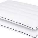 MINUPWELL 2 Packs Ultra Thin Pillows, Flat Pillows for Sleeping Thin with 7D 2.5 in Height Support, Slim Bed Pillows for Stomach Sleeper, Low Profile Pillow Standard Size - 18x26 in
