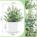 Der Rose 4 Pack Fake Plants Mini Artificial Greenery Potted Plants for Home Decor Indoor Office Table Room Farmhouse Bathroom Decor