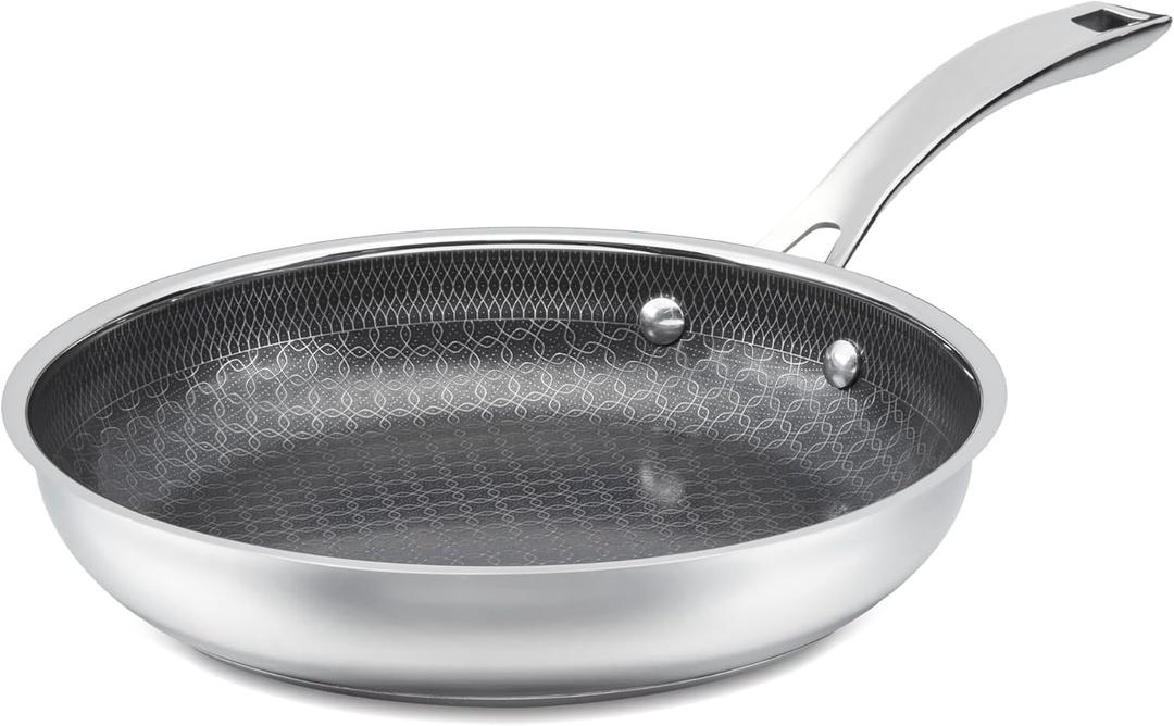 Cuisinart FusionPlus Hybrid Stainless Steel Cookware, 10-Inch Skillet with PFAS-Free PURELYSEAR Ceramic Technology, Scratch Proof, Cool Grip Handles, Dishwasher Safe, FPS22-24
