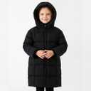 Girl Winter Coat - Kids Toddler Quilted Puffer Long Warm Jackets with Hood and Two Pockets, 6-7 years