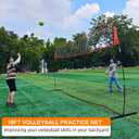 12FT/18FT Portable Volleyball Training Net for Hitting or Serving Drills, Outdoor & Indoor Freestanding Practice Net With Height Adjustable, Carry Bag
