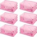 5 Pcs Fleece Sleepover Blankets for Girls Soft Fuzzy Throw Blanket Bulk Warm Flannel for Spa Slumber Movie Night Wedding(Pink,40 x 60 Inch)