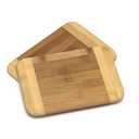 Lipper International Bamboo Wood Two-Tone Kitchen Cutting and Serving Board, Small, 7 3/4" x 6" x 1/4", Set of 2 One Cracked