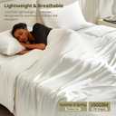 Silk Comforter Set 4 Pieces, King Size, Summer 100% Silk Comforter with Detachable Duvet Cover, Cooling Blanket for Hot Sleepers, Bedding Set with Comforter Insert, Duvet Cover, 2 Pillowcases, White