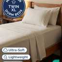 Extra Deep Twin XL Sheet Set - 4 Piece Breathable and Cooling Sheets - Hotel Luxury Bedding for Women, Men, Kids & Teens - Easy & Secure Fit - Soft, Wrinkle Free and Comfy - Extra Deep Pockets - Wheat