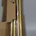 HEI! DEAR Gold Curtain Rods 72 to 144 Inch(6-12FT),1 Inch Long Curtain Rod,Adjustable Heavy Duty Curtain Rods,Modern Decorative Drapery Rods,Telescoping Window Single Curtains Rods 36-150",Brass Gold