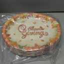 HAMDKS 50 Pcs Thanksgiving Party Supplies, 11.6" x 9.4" Oval Thanksgiving Paper Plates, Disposable Heavy Duty Maple Plates for Autumn Fall Tableware Party Decorations