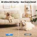 4K Smart Camera Charger with 2.4G/5Ghz Dual WiFi, 160° Wide Angle, Motion Detection, Type-C Plug Indoor Security Mini Camera for Home Pets, iOS & Android App