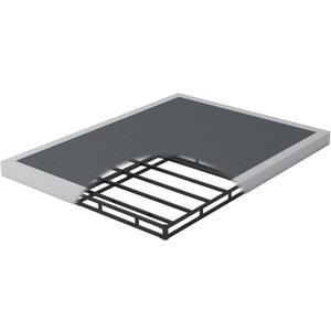 Box Spring for Queen Bed 4 Inch - Heavy Duty Box Spring Mattress Foundation Metal Bed Base with Fabric Cover, Noise Free Easy Assembly Non Slip 3000lbs Max