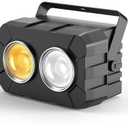 Stage Lights, 180W 2 Eyes LED COB Lights, Cool+Warm White LED Cob,Stage Spotlights with DMX512 & Sound-Activated Control Mode, Stage Lighting for Party Show Wedding Event