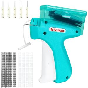 Stitch Gun for Clothes With Storage Box, Handheld Stitch Gun Quick Clothing Fixer Micro Sewing Tagging Gun Kit for Clothing One Stitch Sewing Gun Includes Needles Fasteners (Blue