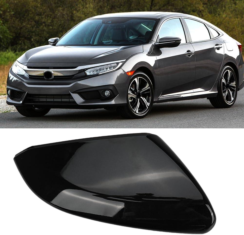 Glossy Black Left Driver Side Mirror Cover Cap Housing Compatible with Honda Civic 2016-2019 2020 2021 Honda Insight 2019-2021, Direct Replacement