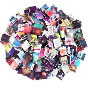 300Pcs Mini Books for Anxiety Bookshelf Tiny Book Fun Mini Brands Book Miniatures Library Dollhouse Accessories for DIY Living House Bookshelf Fillers Miniatures Small Books Bulk Crafting Decor