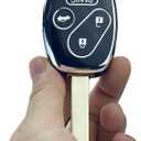 Key Fob Cover Case Compatible with Honda Accord Civic Cr-V Cr-Z Fit Odyssey Crosstour Accessories (Black)