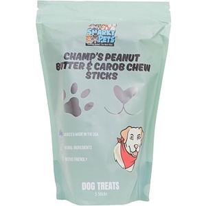 Crunchy Treats (5 Sticks, Peanut Butter and Carob) (1 Count (Pack of 1))
