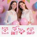 2 x 100 Pcs Galentines Day Napkins, Galentines Gang Party Napkins, Pink Crown Lips Hearts Table Decor for Girls Night, Brunch Party, Besties Celebration Supplies