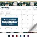 Calendar 2026-2027, 18-Month Wall Calendar from Jan 2026 to Jun 2027, 11.5" x 14.7", Spiral Binding Hanging Monthly Calendar with Twin-Wire Binding, Perfect for Home or Office - Floral Luxe