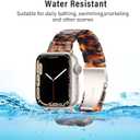 HOPO Compatible With Apple Watch Band 38mm 40mm 41mm 42mm 44mm 45mm 46mm 49mm,Resin Watch Strap Bracelet Wristband Fashion Lightweight Replacement For iWatch Bands Series 11 Ultra 10 9 8 7 6 5 4 3 2 1 SE for Women Men (Amber Tortoiseshell)