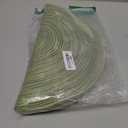 FunWheat Round Braided Placemats Set of 8 Place mats for Dining Tables Woven Heat Resistant Table Mats 15 inch(E Light Green, 8pcs)