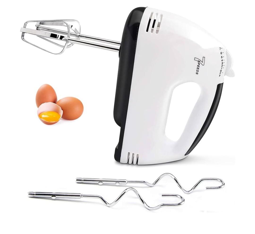 Handmixer Electric Handheld - 7 Speed Portable Kitchen Mixer Electric with 5 Stainless Steel Accessories Whisk, Food Beater for Whipping Mixing Cookies Cakes Eggs Dough