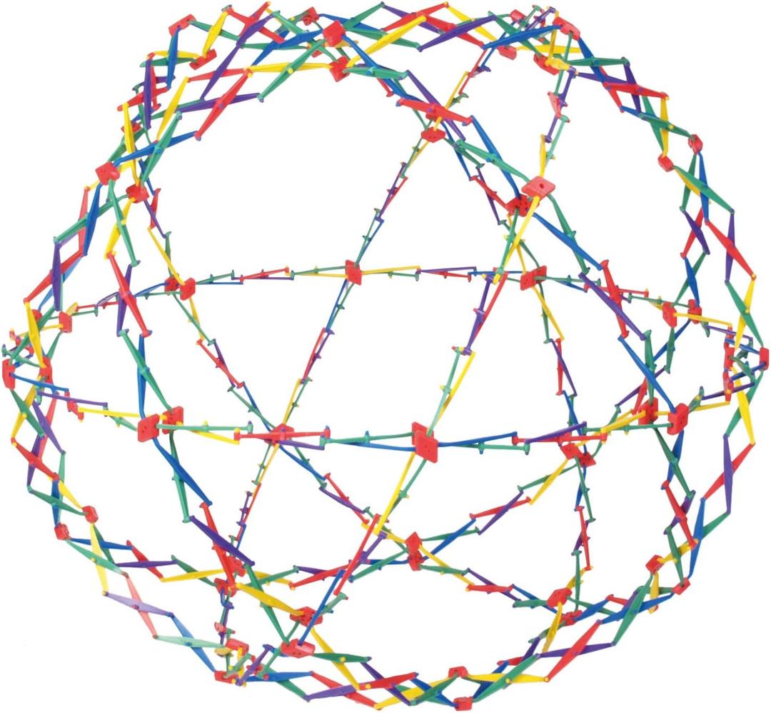 University Games, Hoberman Original Sphere-Rainbow, award-winning geometric expanding/contracting ball, Ages 4 to 104, Small