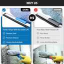 VITEVER Professional 69'' Window Squeegee Cleaner Tool with Extension Pole, 2-in-1 Squeegee for Window Cleaning Kit with Scrubber and Rotating Head, 1 Blade 2 Scrubber