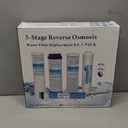 Geekpure 5 Stage Reverse Osmosis Replacement Filter Set with 50 GPD Membrane -Standard 10 Inch