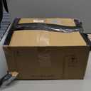 Industrial Floor Lamp with Glass Shade - Black, LED Bulbs, Foot Pedal Switch, Easy Assembly