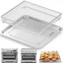 Air Fryer Tray Replacement for Cuisinart TOA-60 TOA-65 TOA-70 Airfryer Convection Toaster Oven, 12.4"x11" Stainless Steel Baking Sheet Pan and Mesh Wire Rack Basket Accessories Parts, Dishwasher Safe