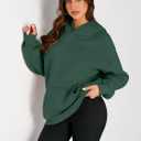 Trendy Queen Womens Oversized Hoodies Fleece Sweatshirts Fall Fashion Pullover Sweaters Winter Clothes (Green, S)
