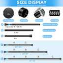 Shower Curtain Rod 30 to 64 Inches 2Pack, Spring Tension Curtain Rod Black Tension Rods Spring Rods Expandable for Window, Wardrobe, Doorway, Kitchen