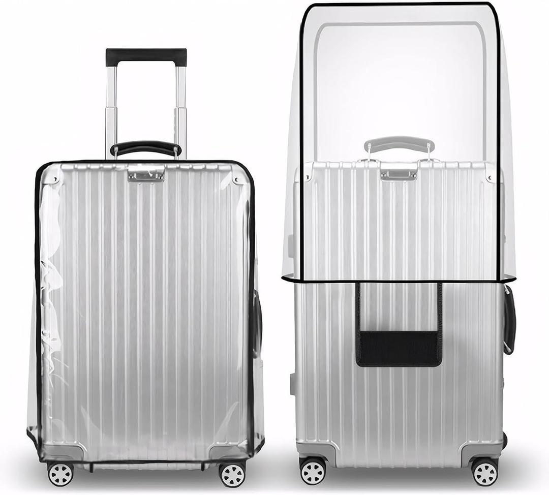T Tersely Clear PVC Suitcase Cover Protectors 20/24/26/28/30 Inch Suitcase Baggage Covers - Waterproof Dustproof and Anti-Scratch 20-30 Inch Luggage Cover (24inch)